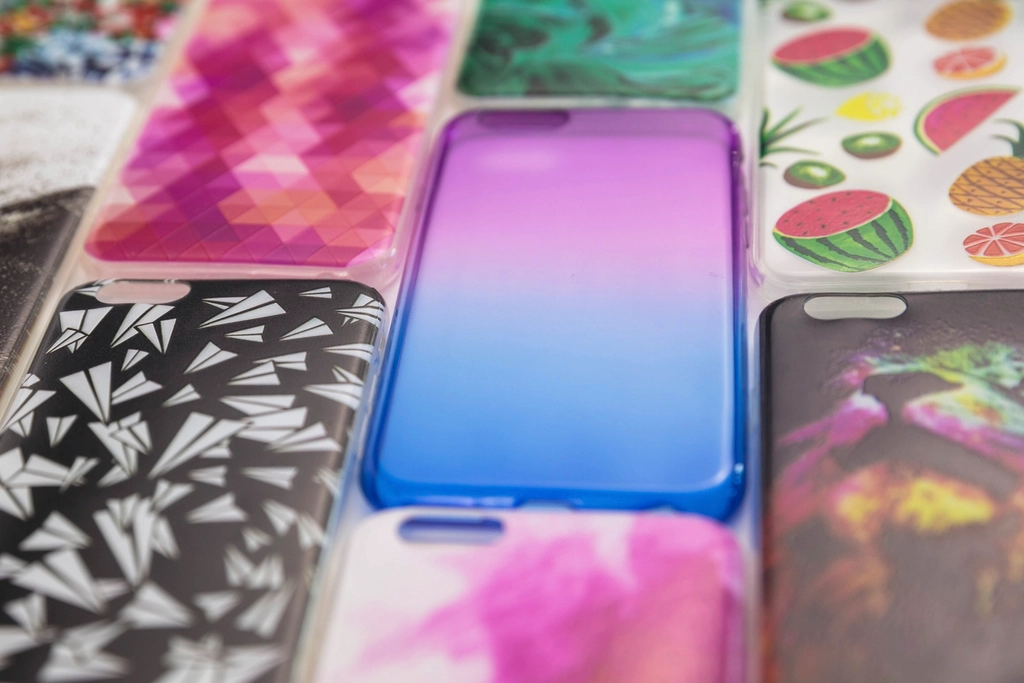 Assorted phone cases displayed together